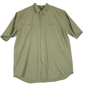 Orvis Classic Collection Mens XL Green Short Sleeve Button Down Utility Shirt